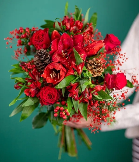 Festive Pines and Petals